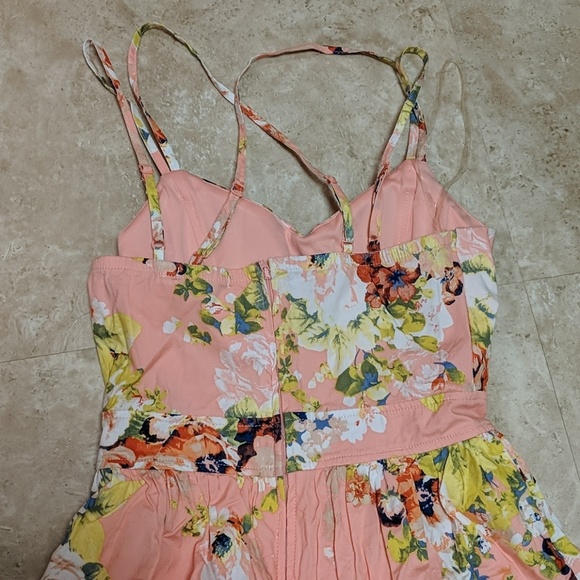 Pink floral size 5 strappy dress - Picture 6 of 7